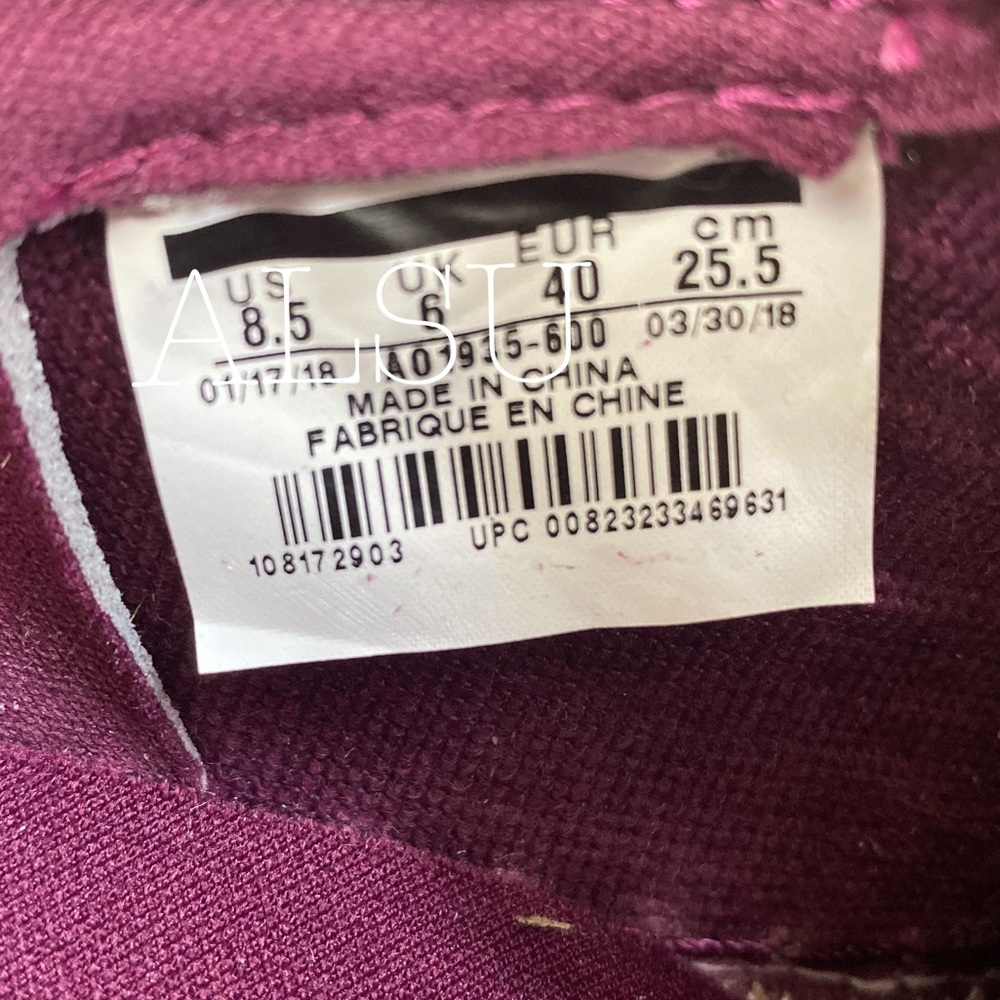 Nike Air Jordan 1 Retro Low NS Bordeaux Maroon W - Picture 8 of 8